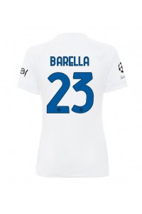 Fotbalové Dres Inter Milan Nicolo Barella #23 Dámské Venkovní Oblečení 2023-24 Krátký Rukáv